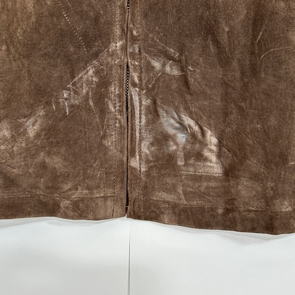 Vintage Disney Store Winnie The Pooh Suede Leather Jacket Coat Women's Brown XXL - Picture 3 of 16